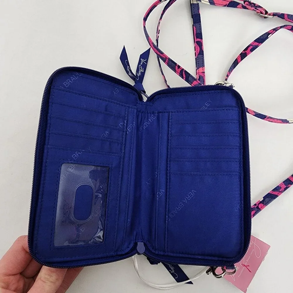 Vera Bradley All In One Crossbody Travel Wallet Katalina Pink NWT Limtd Edition - Picture 4 of 12